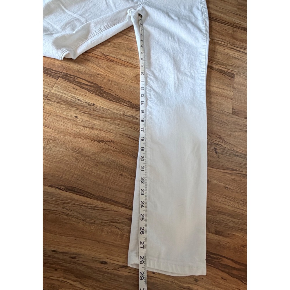 d.jeans Womens White Straight Leg Denim Jeans Size 12 Stretch Five Pocket - Picture 9 of 9